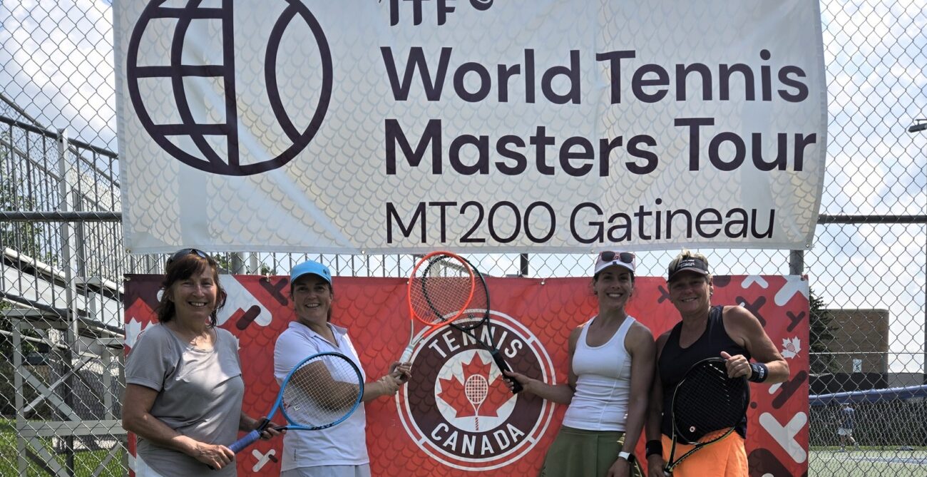 Players at the World Tennis Masters Tour MT200 Gatineau event at the Club de tennis de Hull