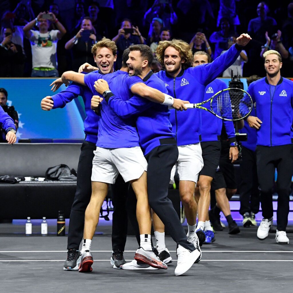 Team Europe celebrate their victory at Laver Cup 2024