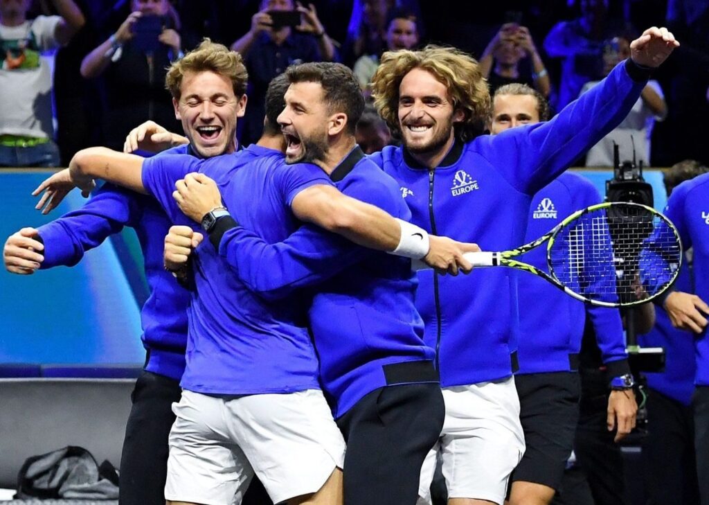 Team Europe celebrate their victory at Laver Cup 2024