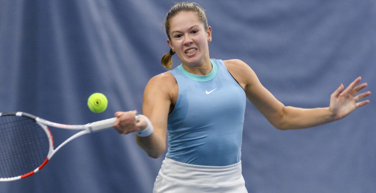 Ariana Arseneault hits a forehand. She will compete in Montreal this week as the ITF Tours are stopping by IGA Stadium.